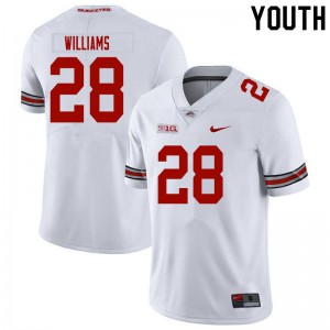 Youth Ohio State Buckeyes #28 Miyan Williams White Alumni Jersey 723443-329