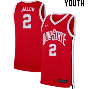 Youth Ohio State #2 Musa Jallow Scarlet High School Jerseys 755699-734