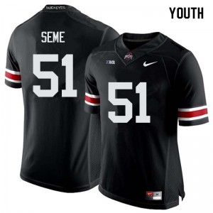 Youth Ohio State #51 Nick Seme Black Stitched Jersey 729294-182