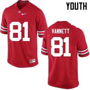 Youth OSU Buckeyes #81 Nick Vannett Red Game NCAA Jerseys 660887-916