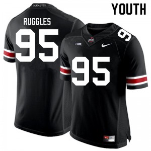Youth Ohio State Buckeyes #95 Noah Ruggles Black NCAA Jersey 202398-240