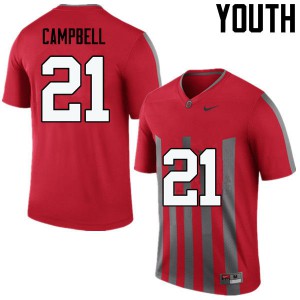 Youth Ohio State #21 Parris Campbell Throwback Game Stitched Jersey 384176-651