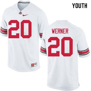 Youth OSU Buckeyes #20 Pete Werner White NCAA Jerseys 714310-717