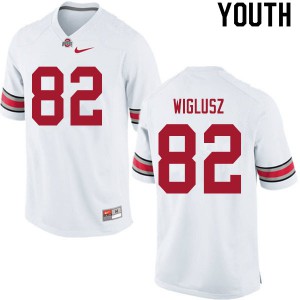 Youth Ohio State #82 Sam Wiglusz White Embroidery Jerseys 954956-901