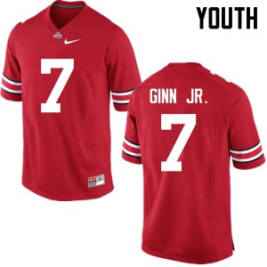 Youth Ohio State Buckeyes #7 Ted Ginn Jr. Red Game Stitched Jerseys 490631-604