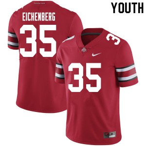 Youth Ohio State #35 Tommy Eichenberg Red Stitch Jerseys 975375-175