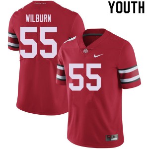 Youth Ohio State Buckeyes #55 Trayvon Wilburn Red Football Jerseys 419362-675