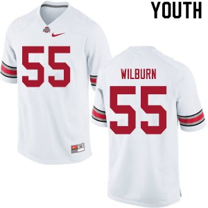 Youth Ohio State Buckeyes #55 Trayvon Wilburn White Stitched Jerseys 103323-471