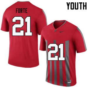 Youth Ohio State #21 Trevon Forte Throwback Game High School Jerseys 670618-802