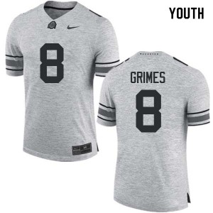 Youth Ohio State #8 Trevon Grimes Gray Stitched Jerseys 594030-934
