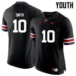 Youth Ohio State #10 Troy Smith Black Game Player Jerseys 239279-605