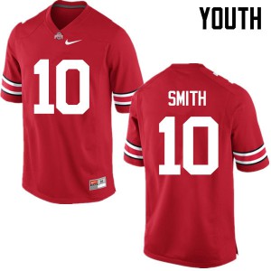 Youth OSU #10 Troy Smith Red Game University Jersey 850244-781