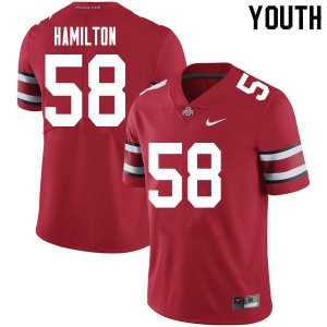Youth Ohio State #58 Ty Hamilton Red College Jersey 304382-975