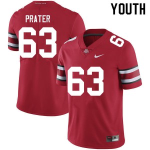 Youth OSU #63 Zach Prater Red Stitched Jerseys 501779-649