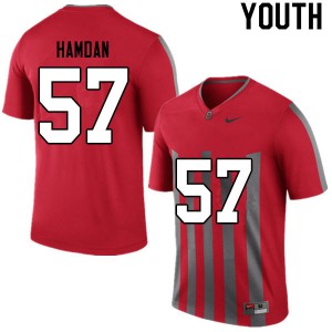 Youth OSU Buckeyes #57 Zaid Hamdan Retro Stitch Jerseys 428299-974