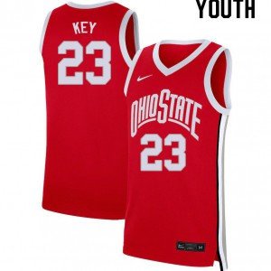 Youth OSU Buckeyes #23 Zed Key Scarlet Player Jersey 994349-374