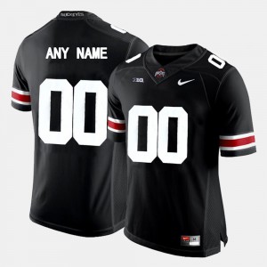 Mens Ohio State Buckeyes #00 Custom Black Player Jersey 824013-640