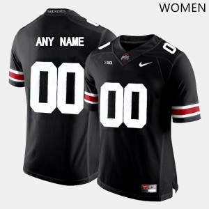 Women's Ohio State #00 Custom Black Player Jersey 169370-885