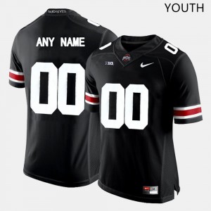Youth OSU Buckeyes #00 Custom Black College Jerseys 138962-558