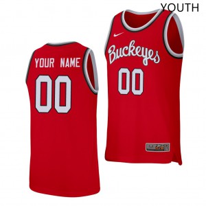 Youth Ohio State Buckeyes #00 Custom Scarlet High School Jersey 608313-857