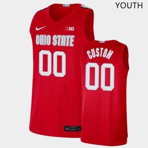 Youth OSU #00 Custom Scarlet Limited Player Jerseys 617908-354